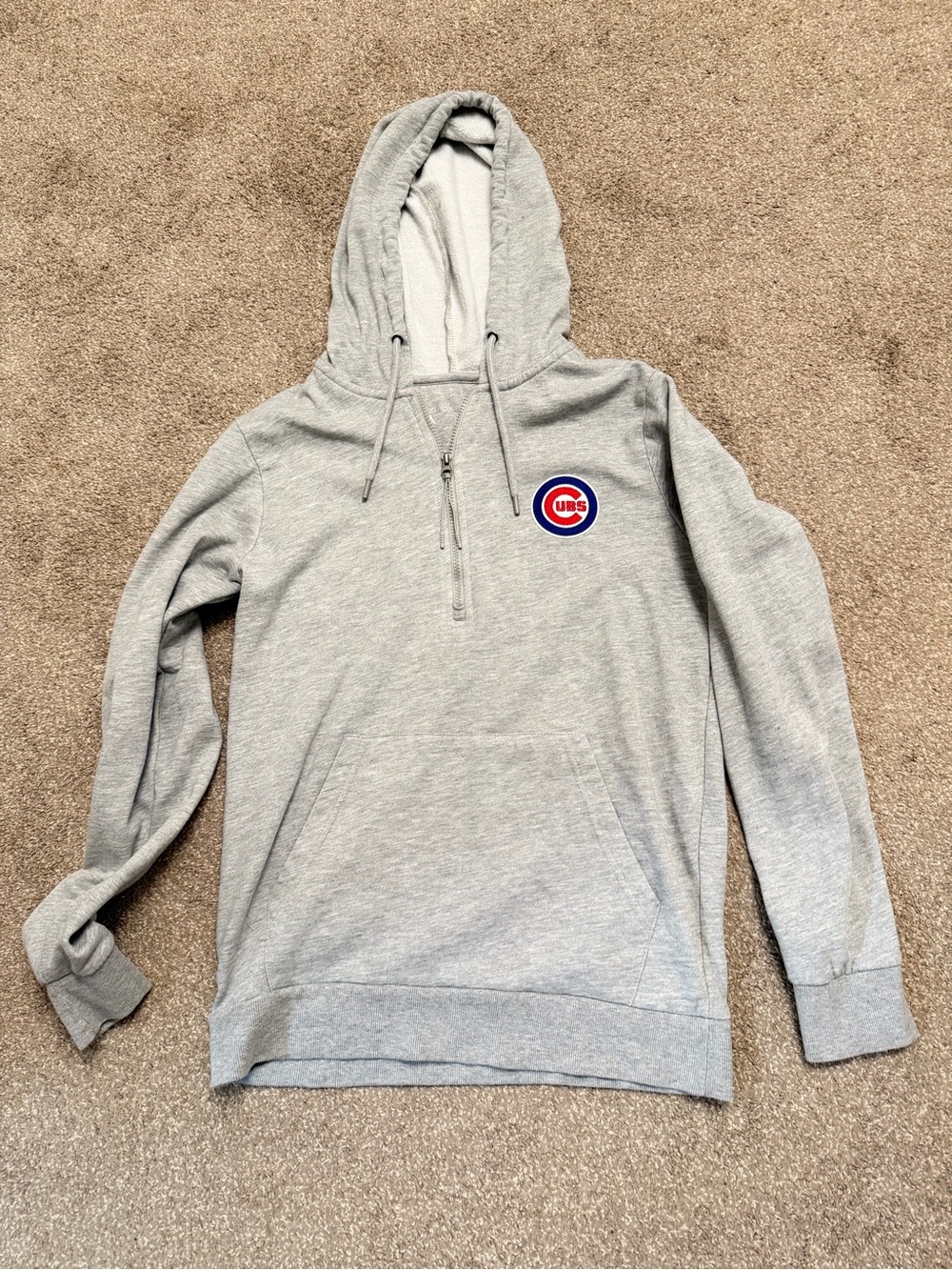 Chicago Cubs Gray Half-Zip Hoodie